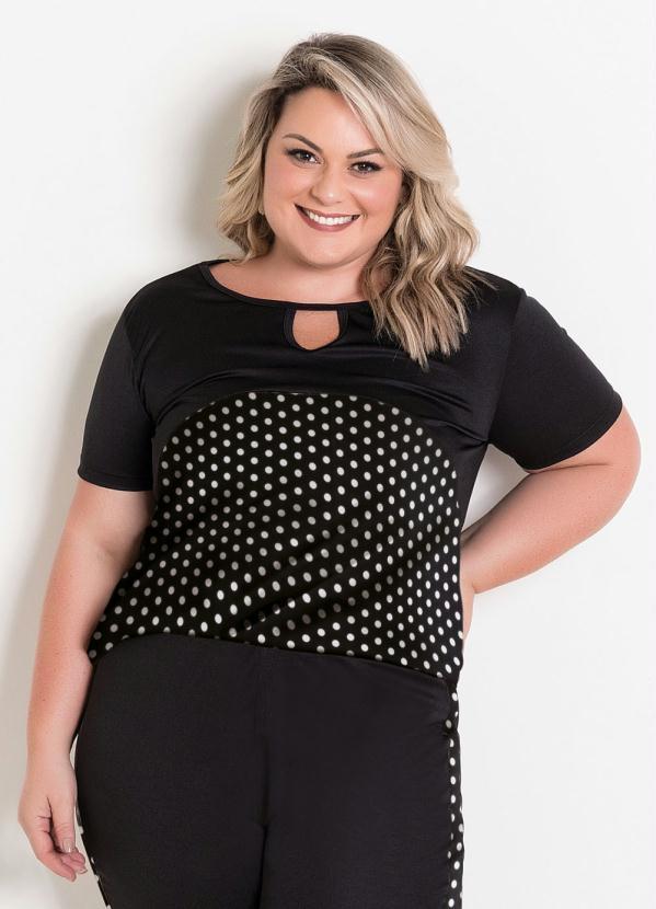 Marguerite - Conjunto Preto e Poá Plus Size 4