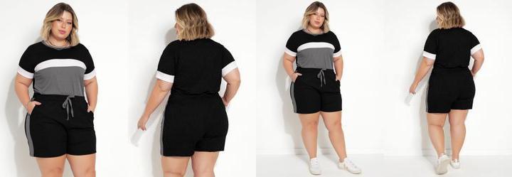 Conjunto Preto em Canelado