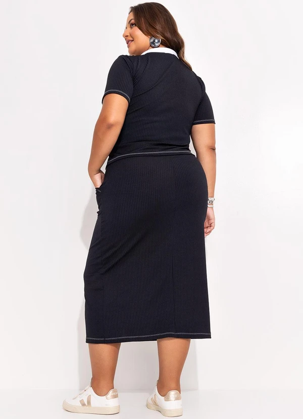 Marguerite - Conjunto Preto em Canelado 2