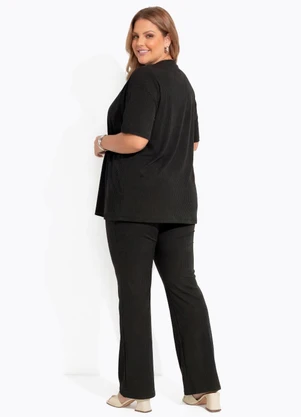 Marguerite - Conjunto Preto em Canelado - MARGUERITE