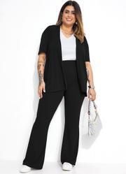 Conjunto Preto em Canelado