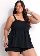 Conjunto Preto em Malha Anarruga