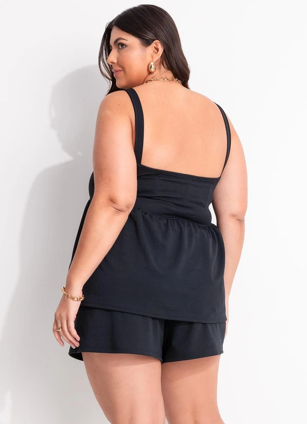 Marguerite - Conjunto Preto em Malha Encorpada 2