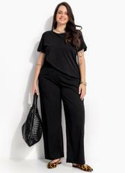 Conjunto Preto em Malha de Algod�o