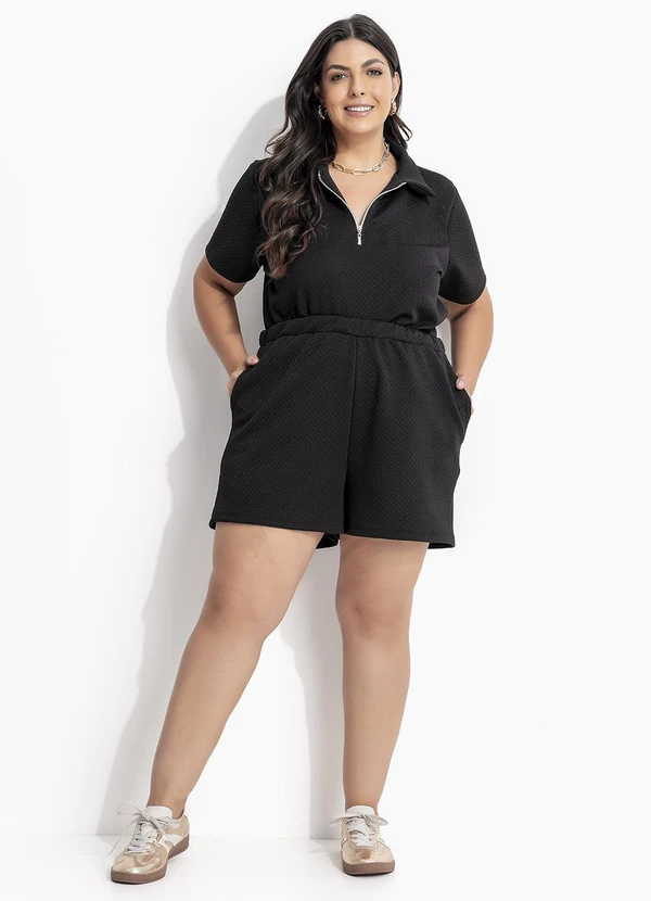 Marguerite - Conjunto Preto em Malha Matelassê 7