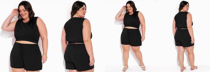 Conjunto Preto em Malha