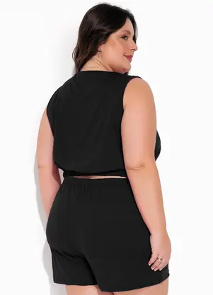 Marguerite - Conjunto Preto em Malha - MARGUERITE