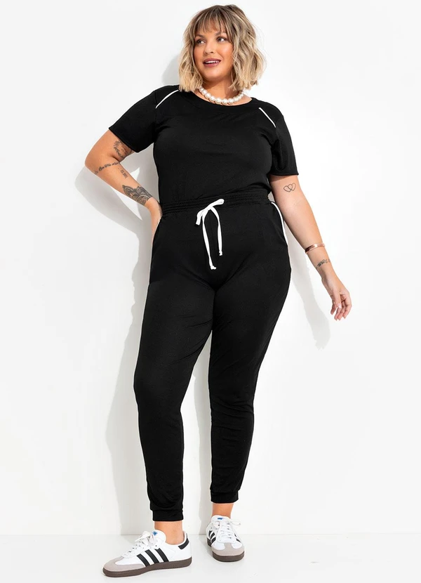 Marguerite - Conjunto Preto em Malha 3