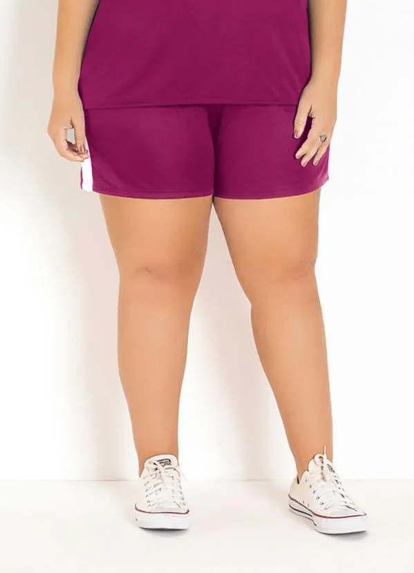 Marguerite - Conjunto Púrpura e Branco com Recortes Plus Size 5