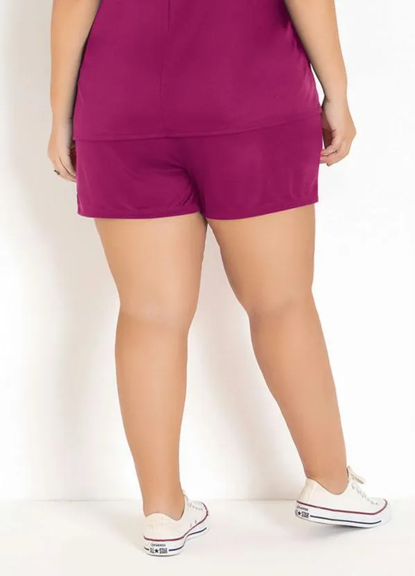Marguerite - Conjunto Púrpura e Branco com Recortes Plus Size 6