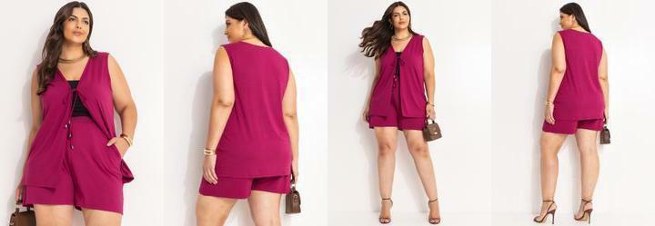 Conjunto Prpura em Malha de Viscose