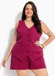 Conjunto Roxo em Moletinho