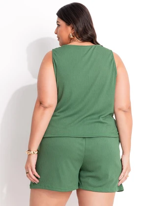 Marguerite - Conjunto Verde em Canelado - MARGUERITE