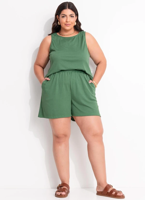 Marguerite - Conjunto Verde em Canelado 6