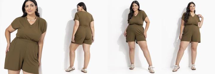 Conjunto Verde em Canelado