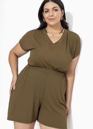 Conjunto (Verde) em Canelado