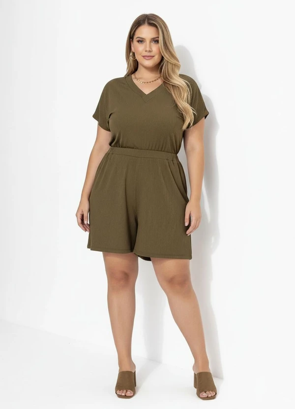 Marguerite - Conjunto Verde em Canelado