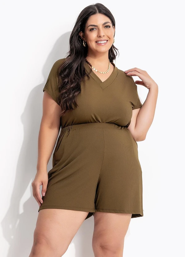 Marguerite - Conjunto Verde em Canelado 3