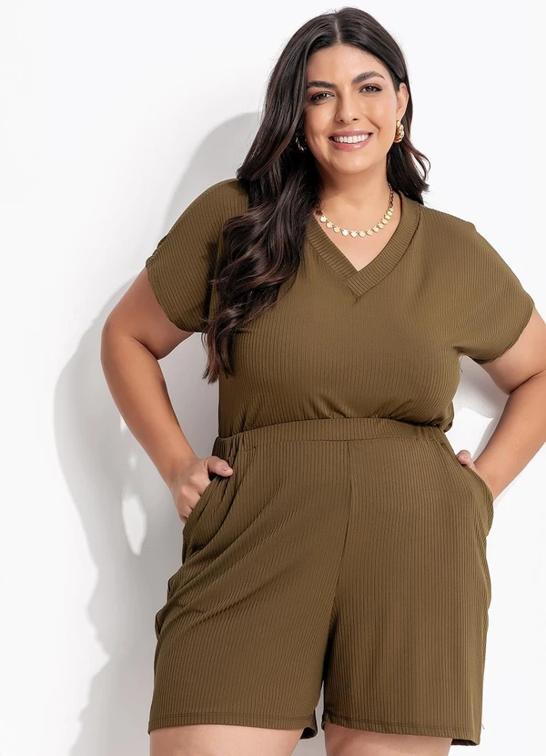 Marguerite - Conjunto Verde em Canelado 10