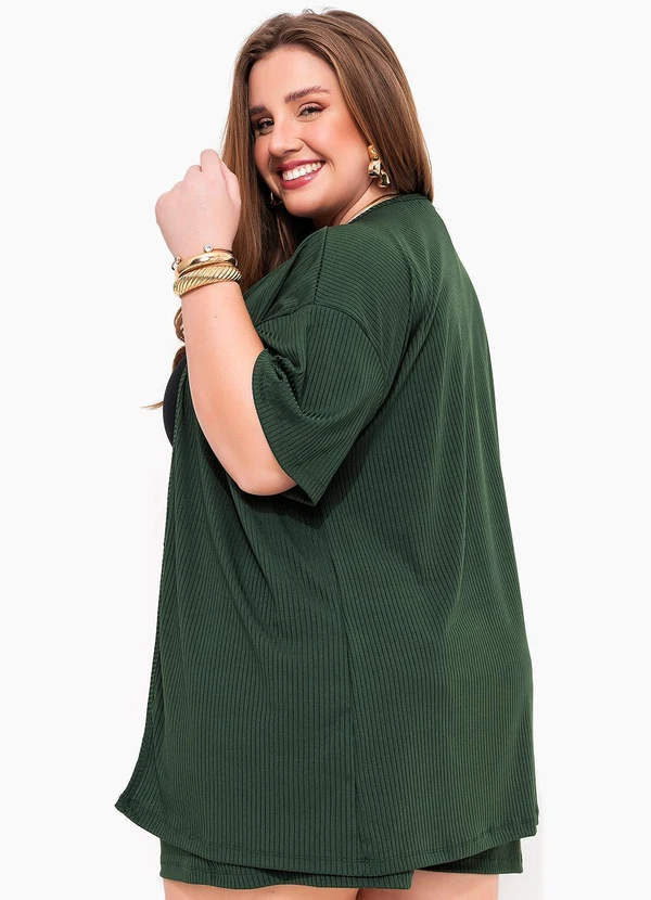 Marguerite - Conjunto Verde Escuro em Canelado 2