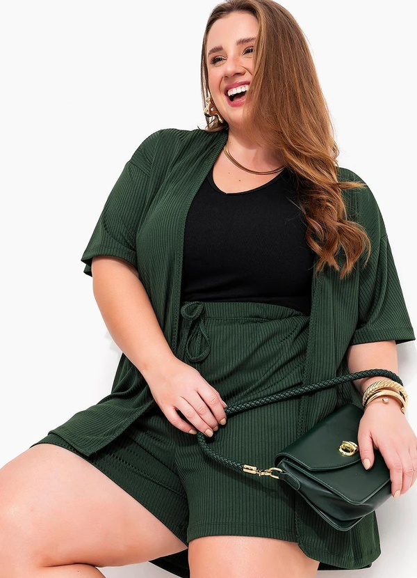 Marguerite - Conjunto Verde Escuro em Canelado 6