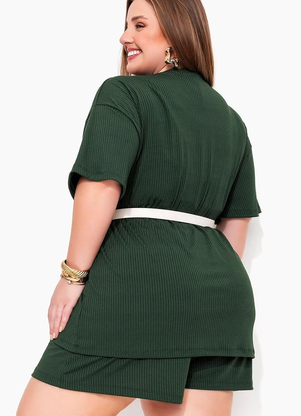 Marguerite - Conjunto Verde Escuro em Canelado 7