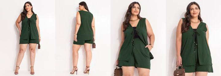 Conjunto Verde Escuro em Malha de Viscose