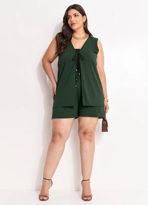 Marguerite - Conjunto Verde Escuro em Malha de Viscose - MARGUERITE