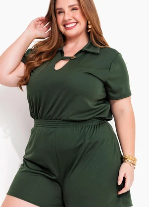 Marguerite - Conjunto Verde Militar com Gola Esportiva - MARGUERITE