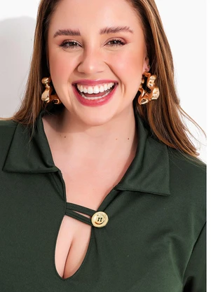Marguerite - Conjunto Verde Militar com Gola Esportiva - MARGUERITE