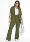 Marguerite - Conjunto Verde Militar em Canelado - variação: Verde Militar