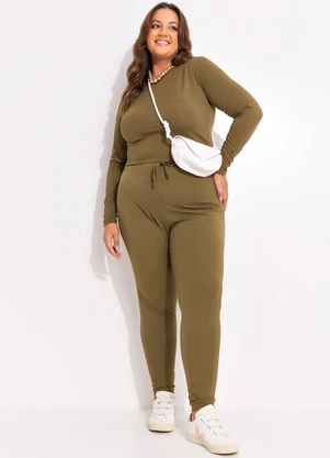 Marguerite - Conjunto Verde Militar em Canelado - MARGUERITE