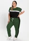 Marguerite - Conjunto Blusa e Calça Turquesa Plus Size - variação: Verde Militar