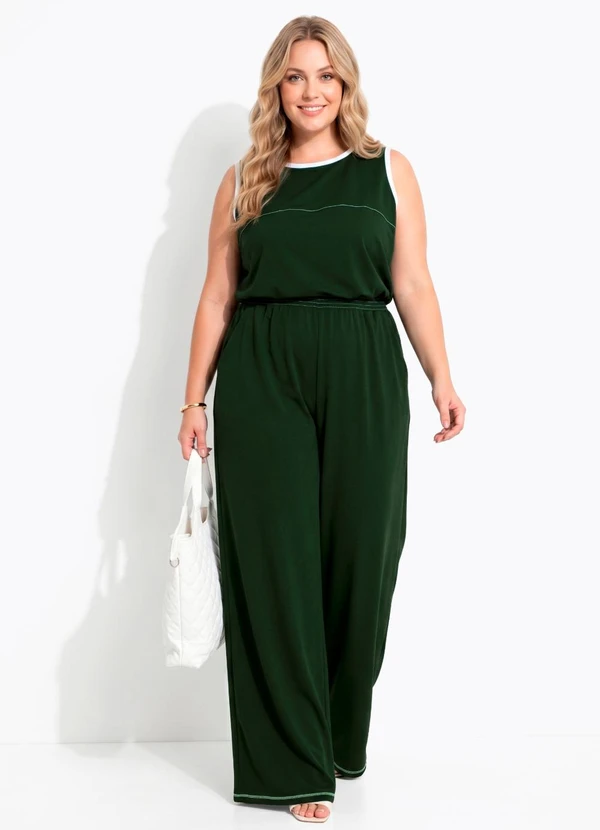 Marguerite - Conjunto Verde Militar em Malha