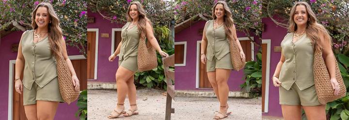 Conjunto Verde Oliva em Moletinho