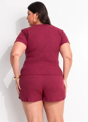 Marguerite - Conjunto Vermelho em Canelado - MARGUERITE