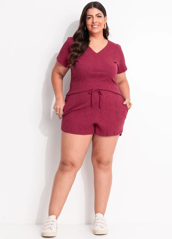 Marguerite - Conjunto Vermelho em Canelado 3