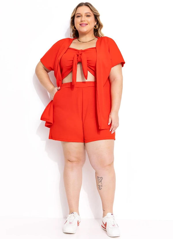 Marguerite - Conjunto Vermelho em Malha Jacquard 9