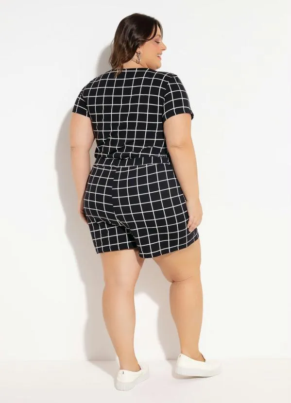 Marguerite - Conjunto Xadrez com Blusa e Short Plus Size 4