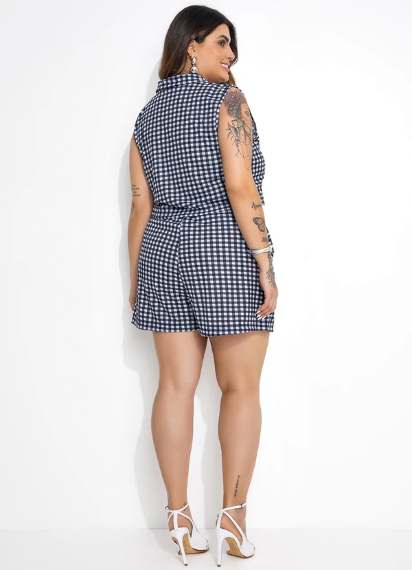 Marguerite - Conjunto Xadrez Preto em Malha 5