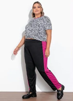Marguerite - Conjunto Zebra e Preto Blusa e Calça Plus Size - MARGUERITE