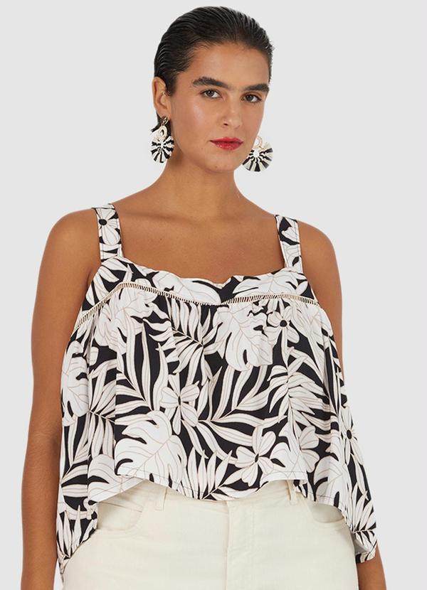 Malwee - Blusa Cropped Feminina Preto