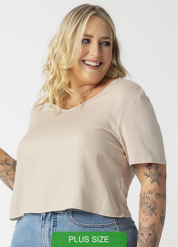 Habana - Cropped Plus Size Estiloso Off White