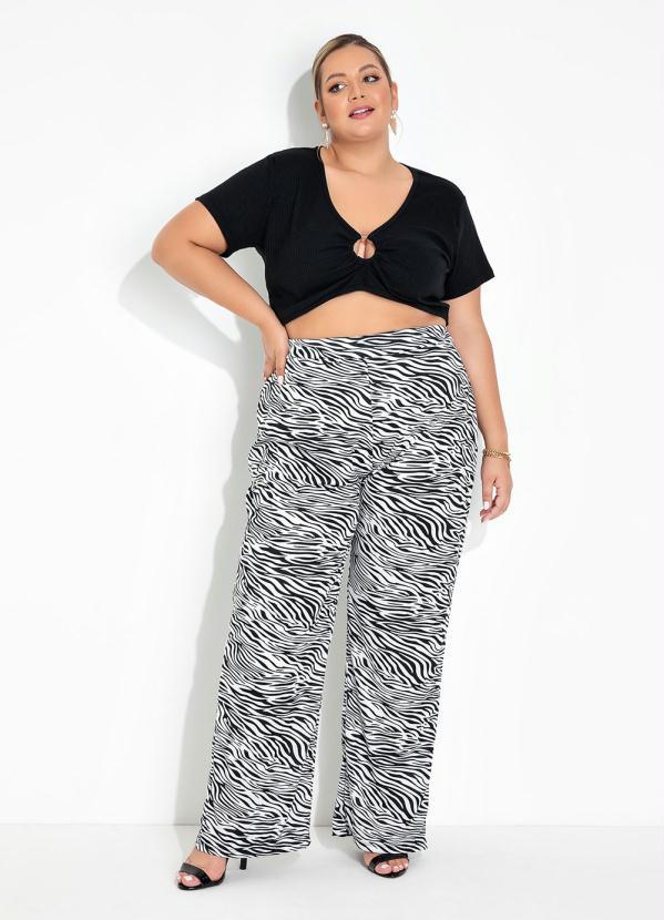 Outlet - Cropped Preto com Argola Plus Size 3