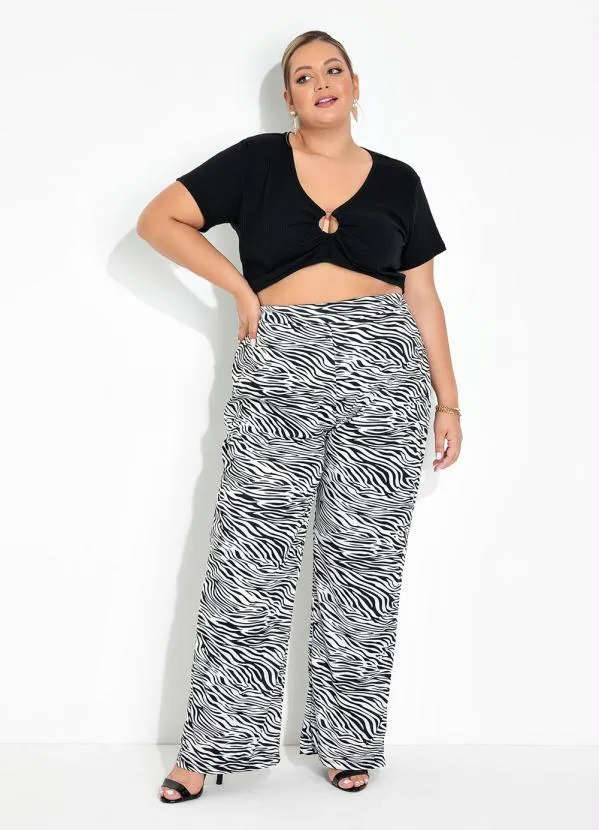 Queima Estoque - Cropped Preto com Argola Plus Size 3