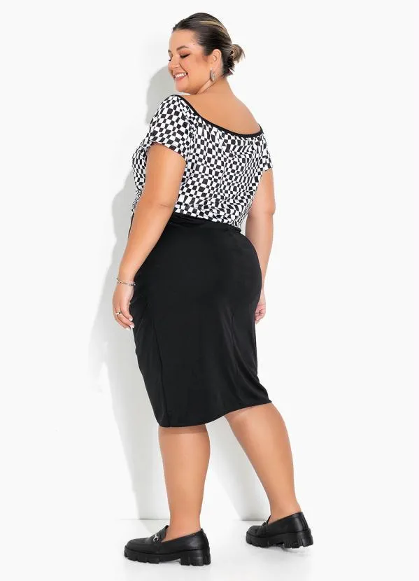 Marguerite - Cropped Xadrez com Cordão Ajustável Plus Size 5