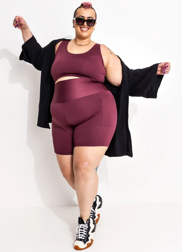 Marguerite - Top Bordô em Malha Suplex com Proteção Uv 13