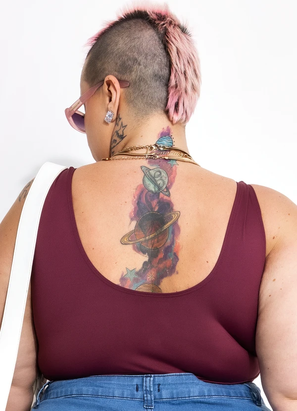 Marguerite - Top Bordô em Malha Suplex com Proteção Uv 2