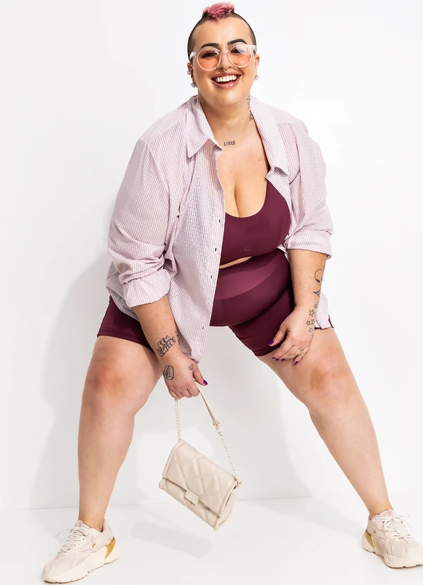 Marguerite - Top Bordô em Malha Suplex com Proteção Uv 9