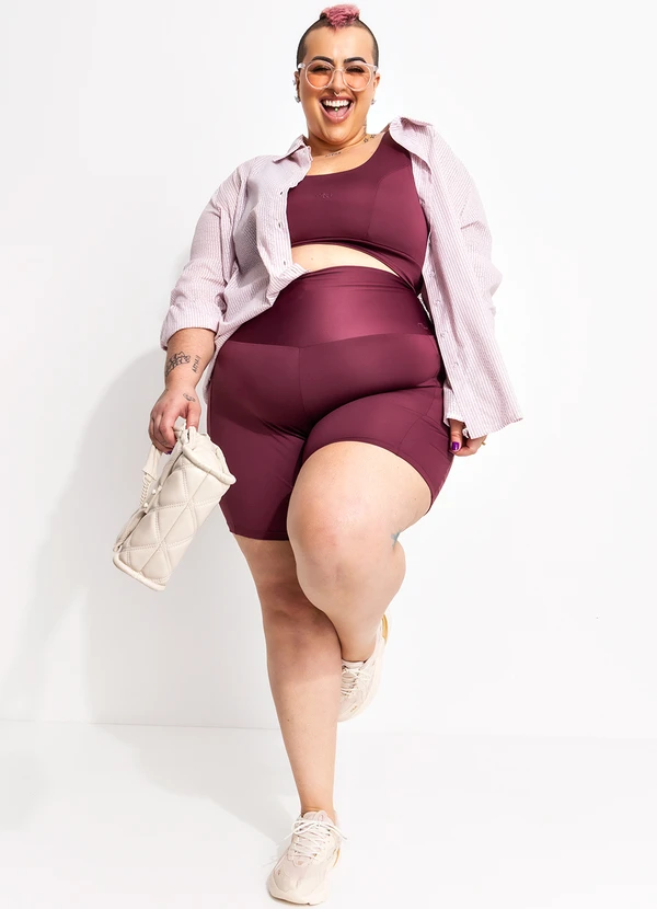 Marguerite - Top Bordô em Malha Suplex com Proteção Uv 10